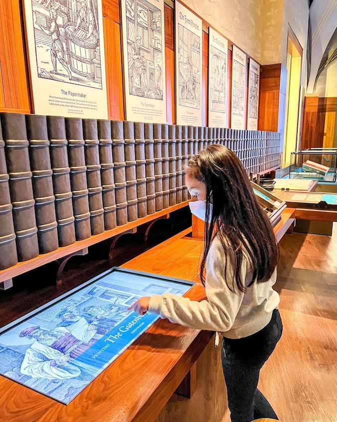 Child touching and interactive touch screen