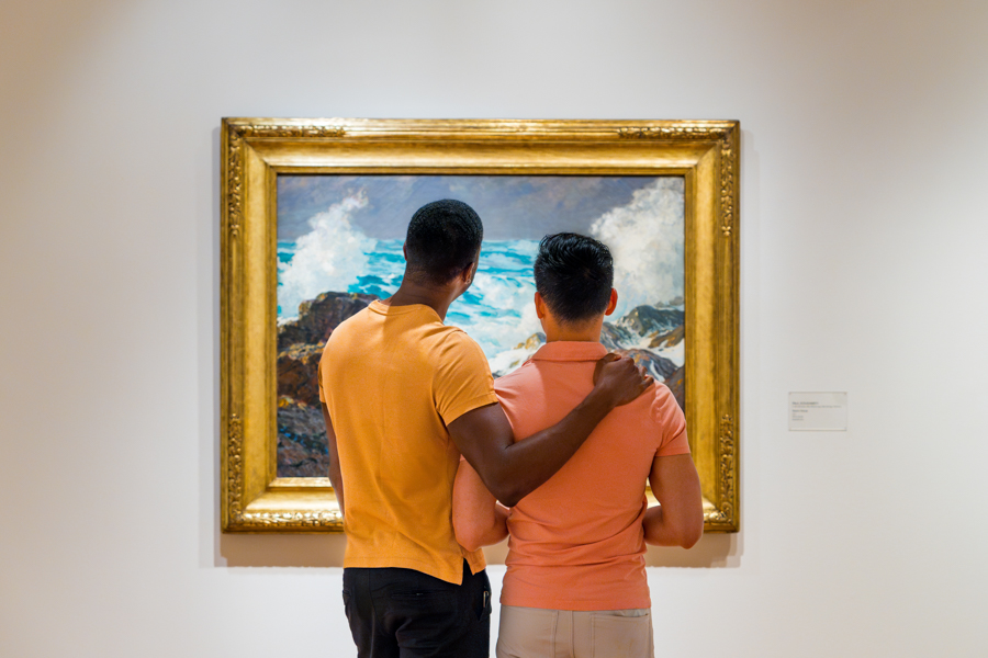 Couple in front of painting at Phillips Collection