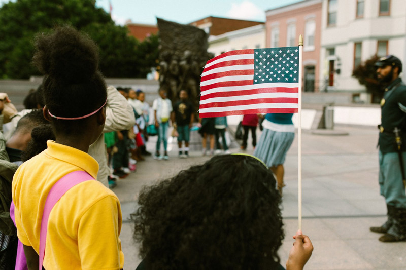 Children at African American Civil War Memorial and Museum - Museum and Memorial in Washington, DC