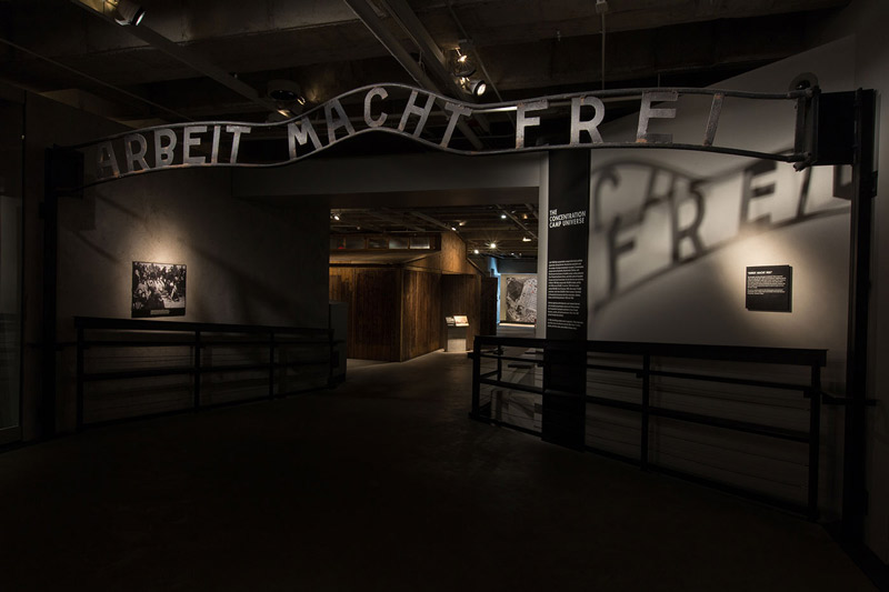 United States Holocaust Memorial Museum in Washington, DC - Auschwitz Replica Entrance Gate