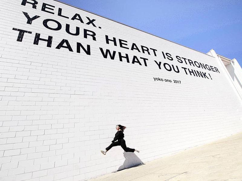 @pearlrough - Woman in front of Yoko Ono mural at Union Market - Where to get the best Instagram photo in Washington, DC