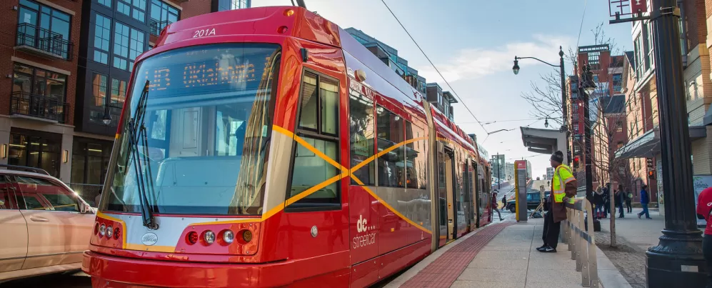 Washington, DC Streetcar along H Street NE